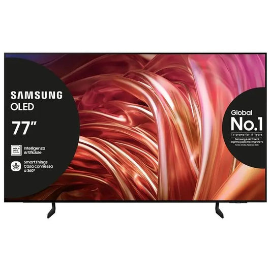 Samsung QE77S85DAEXZT Smart TV 77 Pollici 4K Ultra HD Display OLED Sistema Tizen DVBT2/C/S2 Classe F Dolby Atmos colore Nero