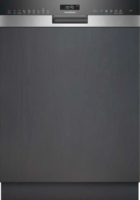 Siemens SN55ES12CE Iq500 Lavastoviglie integrata parziale cm.60 - 14 coperti - frontale inox spazzolato