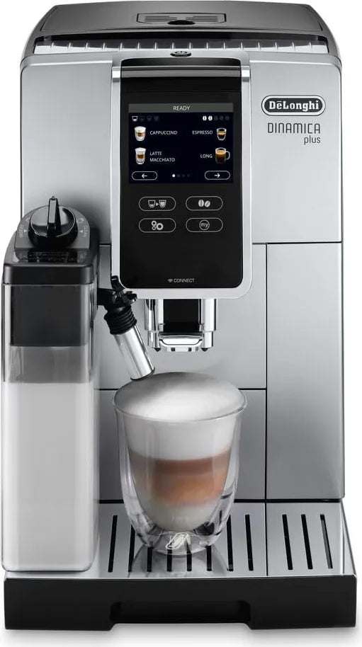 De Longhi Dinamica Plus Macchina Caffè Automatica Espresso con Macinacaffè e Cappuccinatore Display touch colore Nero/Silver - ECAM 370.85.SB