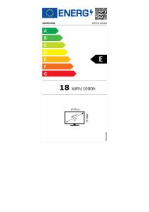 EU etichetta energetica - Samsung 27'' / IPS / 16:9 / 1920x1080 / 250 cd/m2 / 4ms / VGA, HDMI (LS27C310EAUXEN)