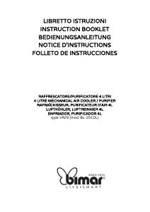 Manuale dell'utente - Bimar RAFFRESC./PURIFICATORE 4 LT. MULTIFUNZIONE