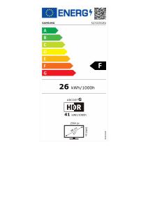 EU etichetta energetica - Samsung MONITOR GAMING  27"CURVO 16:9  QHD 165HZ 1MSODYSS