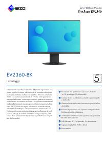 Volantino - EIZO EIZO FlexScan EV2360-BK LED display 57,1 cm (22.5") 1920 x 1200 Pixel WUXGA Nero
