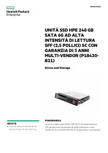 Volantino - HPE Hewlett Packard Enterprise P18420-B21 drives allo stato solido 2.5" 240 GB SATA MLC