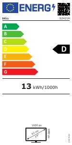EU etichetta energetica - DELL DELL S Series S2421H 60,5 cm (23.8") 1920 x 1080 Pixel Full HD LCD Grigio