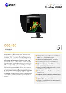 Volantino - EIZO EIZO ColorEdge CG2420 LED display 61,2 cm (24.1") 1920 x 1200 Pixel WUXGA Nero