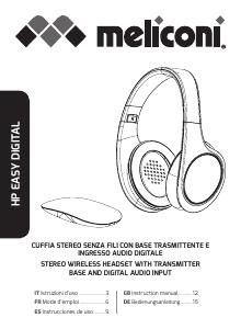 Manuale dell'utente - Meliconi Meliconi HP Easy Digital Cuffie Con cavo e senza cavo A Padiglione MUSICA Micro-USB Nero
