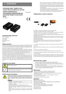 Manuale dell'utente - Link Accessori EXTENDER HDMI TRAMITE CAVO RETE CAT 5/6 FINO 60MT INFR.TELEC. POC