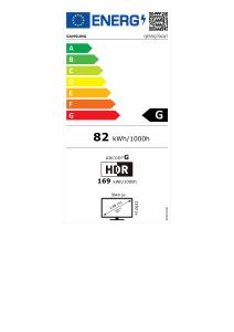 EU etichetta energetica - Samsung TVC LED 55 4K SMART HDR10+ WIFI QLED 4 HDMI 2USBQ