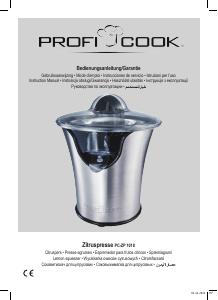Manuale dell'utente - ProfiCook PROFI-COOK SPREMIAGRUMI 'ZP1018' ACCIAIO INOSSIDABILE 100W PROFICOOK   