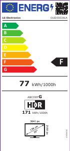 EU etichetta energetica - LG LG OLED evo 55'' Serie G3 OLED55G36LA, TV 4K, 4 HDMI, SMART TV 2023