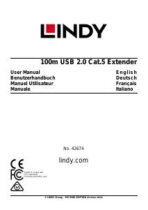 Manuale dell'utente - Lindy LINDY 100m USB 2.0 Cat.5 Extender (42674)