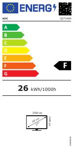 EU etichetta energetica - AOC AOC V4 Q27V4EA LED display 68.6 cm (27 ) 2560 x 1440 pixels 2K Ultra HD Black (Q27V4EA)