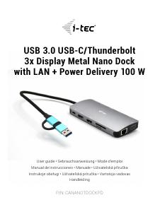 Manuale dell'utente - i-tec I - TEC i-tec USB 3.0 3x LCD Nano Dock USB 3.0 P (CANANOTDOCKPD)