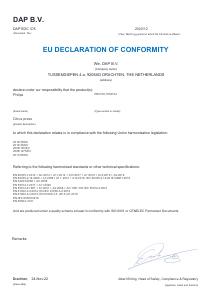 EU Declaration of conformity - Philips Philips Daily Collection Spremiagrumi 25 W, 0,5 l, riavvolg. auto., custodia cavo
