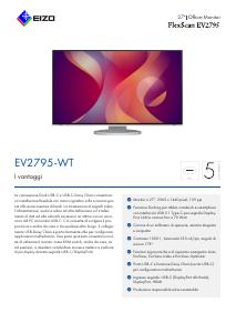 Volantino - EIZO Eizo Flexscan/ 27 Inch Widescreen/ 2560 x 1440/ White/ IPS/ 5MS/ 350 cd/m2/ 1000:1/ 5 year warrenty on site (EV2795-WT)