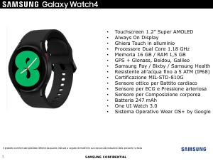 Volantino - Samsung Samsung Galaxy Watch4 40mm Smartwatch Ghiera Touch Alluminio Memoria 16GB Pink Gold - (SAM WATCH 4 GAL 40 PNK GLD R860)