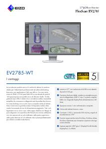 Volantino - EIZO EIZO FlexScan EV2785-WT LED display 68,6 cm (27") 3840 x 2160 Pixel 4K Ultra HD Bianco
