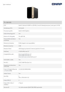 Volantino - QNAP QNAP NAS TS-264 Tower 2-Bay CPU Celeronr N5105/N5095 quad core + 8 GB DDR4 + 2x SATA 2,5"/3,5" + 2X