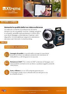 Volantino - Xtreme Xtreme 33861 webcam 0,3 MP 640 x 480 Pixel USB 2.0 Nero, Argento
