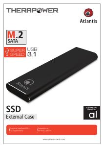 Volantino - Atlantis Land ATLANTIS BOX ESTERNO SSD M.2 SATA USB3.1/TYPE C NERO A06-M2-SATA-01