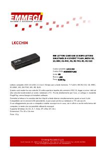 Volantino - Link Accessori Link Accessori LKCCH04 lettore di schede USB 3.2 Gen 1 (3.1 Gen 1) Type-A Nero