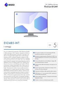 Volantino - EIZO EIZO FlexScan EV2485-WT LED display 61,2 cm (24.1") 1920 x 1200 Pixel WUXGA Bianco