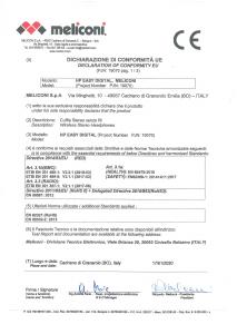 Declaration of Conformity CE - Meliconi CUFFIA TV WIRELESS RF RIC HP EASY DIGITAL 497319