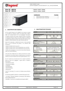 Volantino - Legrand Keor SP 800 - International version 800 VA 480 W  Line Interactive