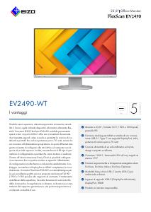 Volantino - EIZO EIZO FlexScan EV2490-WT Monitor PC 60,5 cm (23.8") 1920 x 1080 Pixel Full HD LED Bianco