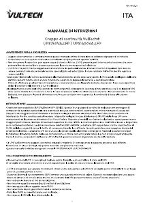 Manuale dell'utente - VULTECH VULTECH UPS 1400VA LFP LINE INTERACTIVE CON SCHERMO LED - BATTERIA LITIO FERRO FOSFATO LIFEPO4