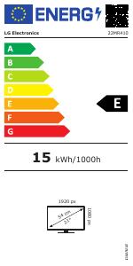 EU etichetta energetica - LG LG MONITOR 21,5 LED VA 16:9 FHD 5MS 220 CDM, INCLINABILE, VGA/HDMI