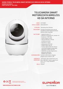 Volantino - Superior Electronics Superior Security Camera Interno 360° HD WiFi Alexa Google SmartLife