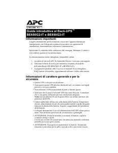 Manuale dell'utente - APC APC BACK-UPS 850VA 520W