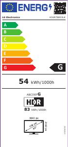 EU etichetta energetica - LG LG 43UR78003L - 43 inch - 4K LED - 2023 - Europees model