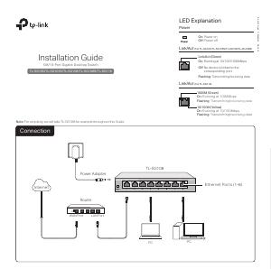 TL-SG105(UN)_V4_Installation Guide - TP-LINK TP-LINK TL-SG105 Non gestito Gigabit Ethernet (10/100/1000) Nero