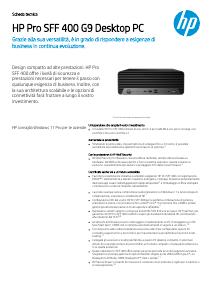 Volantino - HP PC I7 8GB 256SSD W11P DG SFF 4Y I7-12700 400 G9 SFF DVDRW 12GEN