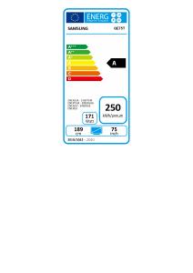 EU etichetta energetica - Samsung Samsung QE75T UHD 190,5 cm (75") LED 300 cd/m² 4K Ultra HD Nero Processore integrato Tizen 4.0