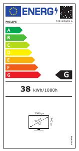 EU etichetta energetica - Philips PHILIPS 32E1N3600LA 32IN VA 2560 x 1440 QHD 16:9 (32E1N3600LA/00)