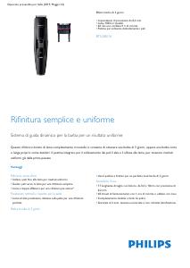 Retail Trade Leaflet - Philips REGOLABARBA LAVABILE 5000 GHIERA   REGOLAZ.0,4-10