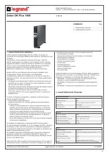 Volantino - Legrand UPS DAKER DK + 1000VA