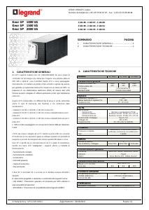 Volantino - Legrand LEGRAND UPS KEOR SP - LINE INTERACTIVE 1500 VA  2 IEC + 2 SHUKO