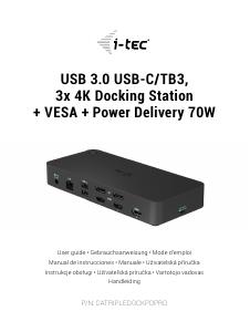 Manuale dell'utente - i-tec I-TEC USB 3.0 / USB-C / THUNDERBOLT, 3X 4K- - CATRIPLEDOCKPDPROIT