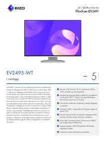 Volantino - EIZO EIZO FlexScan EV2495-WT LED display 61,2 cm (24.1") 1920 x 1200 Pixel WUXGA Bianco