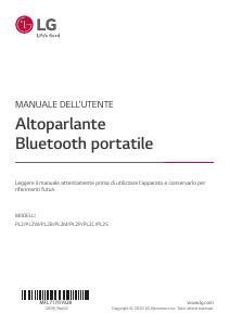 Manuale dell'utente - LG SPEAKER LG XBOOM PL2 ALTOPARLANTE PORTATILE SPLASHPROOF