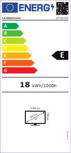 EU etichetta energetica - LG LG 24TQ510S Monitor TV 24" smart webOS 22 Wi-Fi NOVITÀ 2022 Nero - (LG MTV LED 24 24TQ510S-PZ SMART EU BLK)