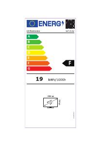 EU etichetta energetica - LG LG 24TL510V-PZ LED display 59,9 cm (23.6") 1366 x 768 Pixel HD Nero