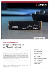 Volantino - Kingston Technology KINGSTON 2048G KC3000 NVMe M.2 SSD PCIe 4.0 (SKC3000D/2048G)