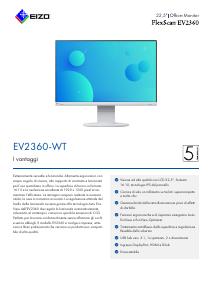 Volantino - EIZO EIZO FlexScan EV2360-WT LED display 57,1 cm (22.5") 1920 x 1200 Pixel WUXGA Bianco