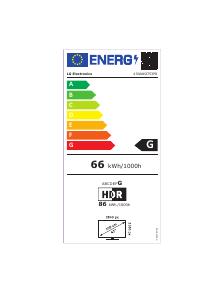 EU etichetta energetica - LG TV 43" LG 4K UHD SMART TV NANOCEL LAN DLNA DVT2 DVBS2 WEBOS5.0
